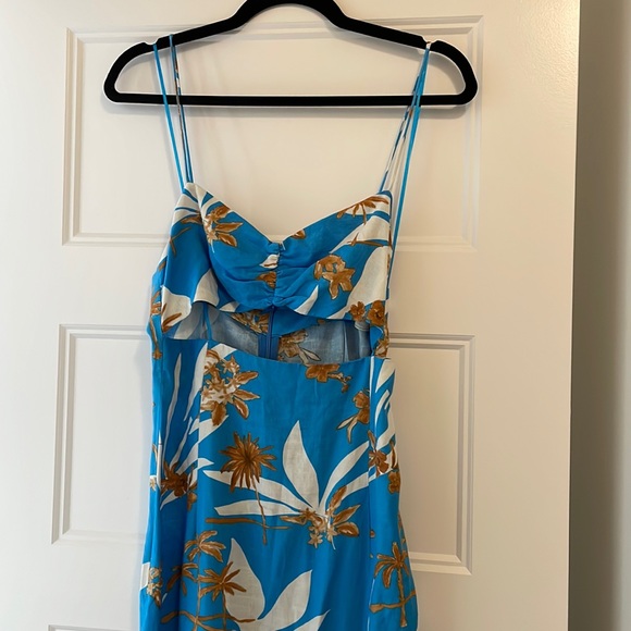 Cut out printed linen zara dress - Picture 3 of 6